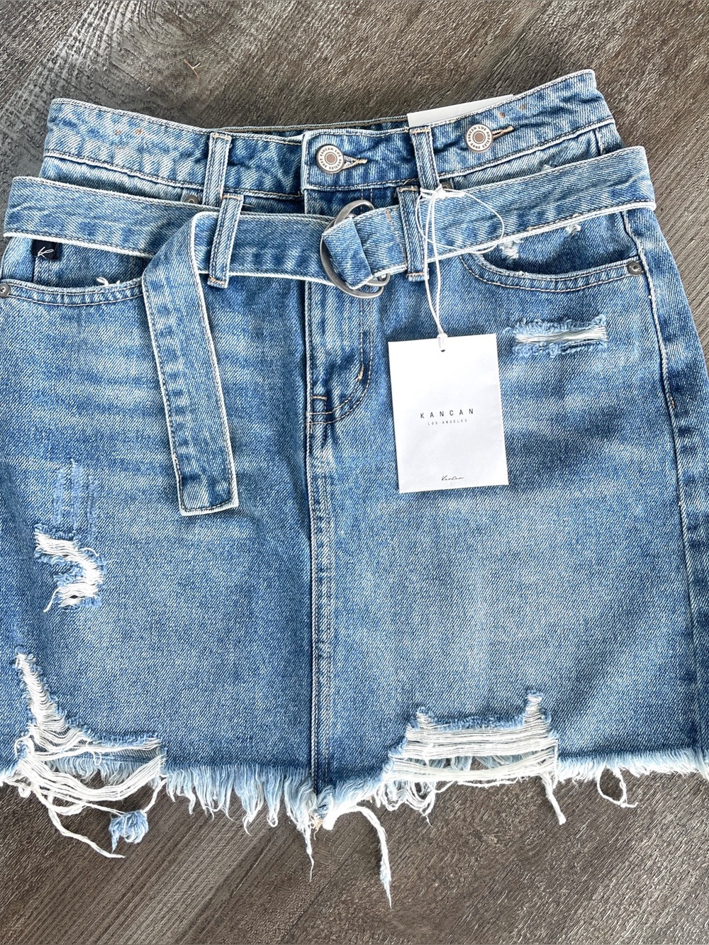 KANCAN Womenโs Jeans Skirt SMALL Mini Sz S Denim